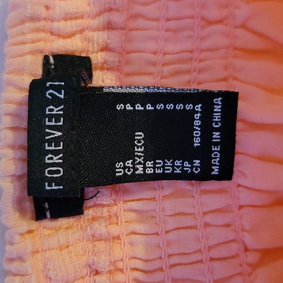 NWOT 🍑FOREVER 21 Crop Top Off the Shoulders Puffed Sleeves Size Small - Picture 5 of 7